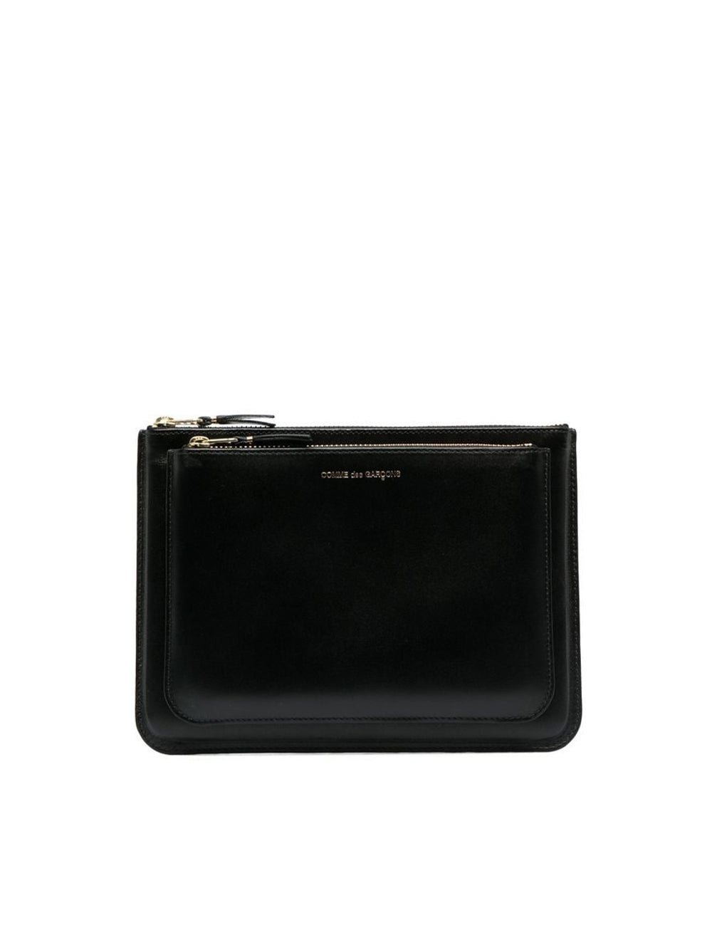 Bustina Grande In Pelle Con Bustina Applicata Nera – WOK STORE MILANO