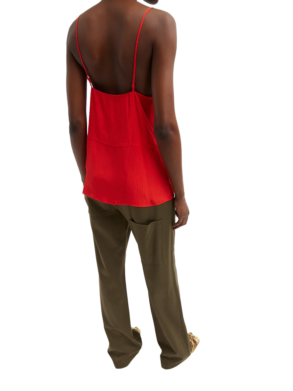 Red Slip Cami Tank Top