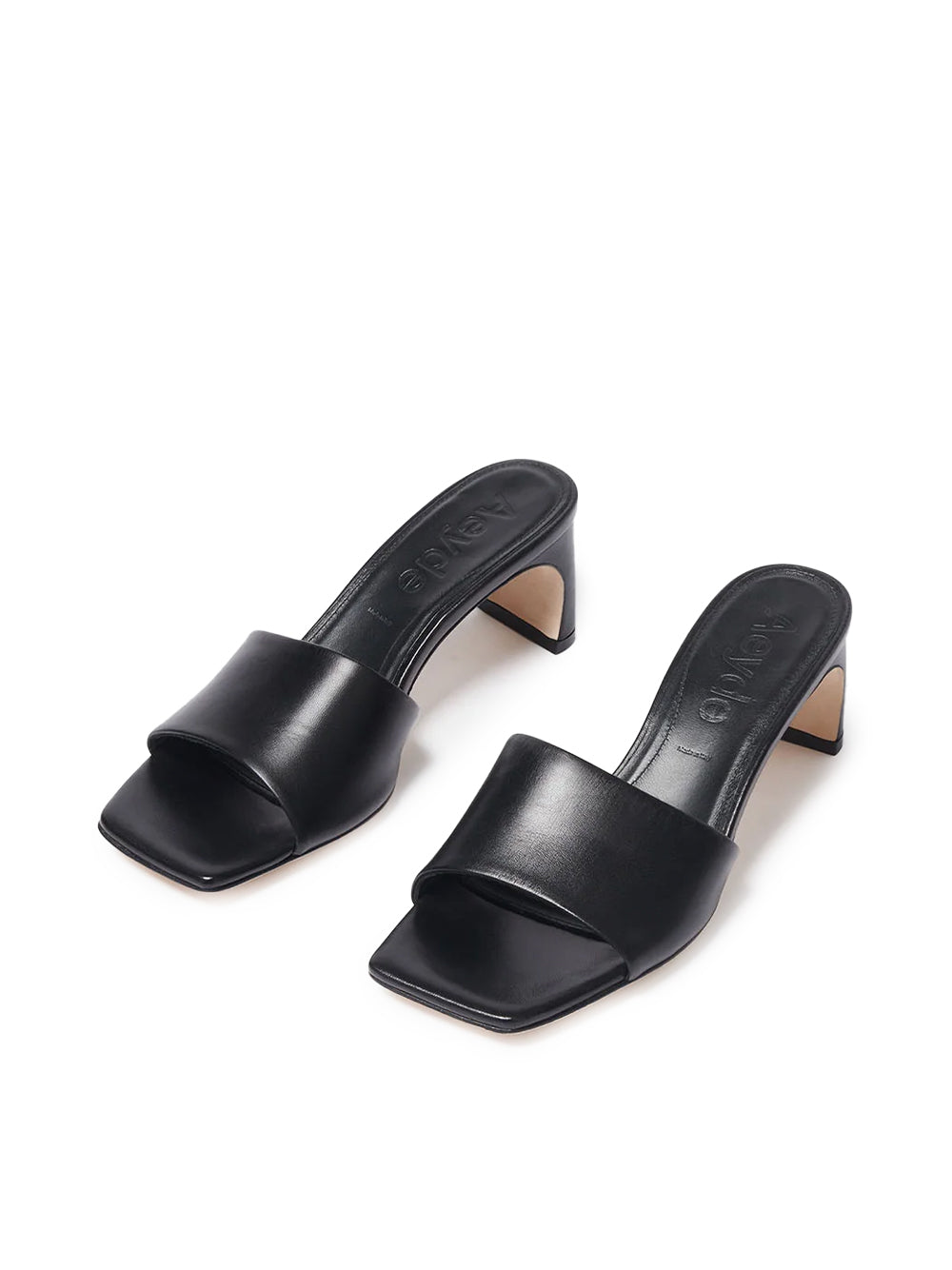 Jeanie Nappa Leather Black Sandals