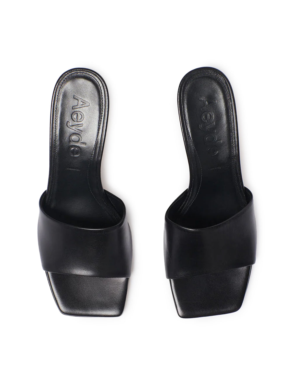 Jeanie Nappa Leather Black Sandals