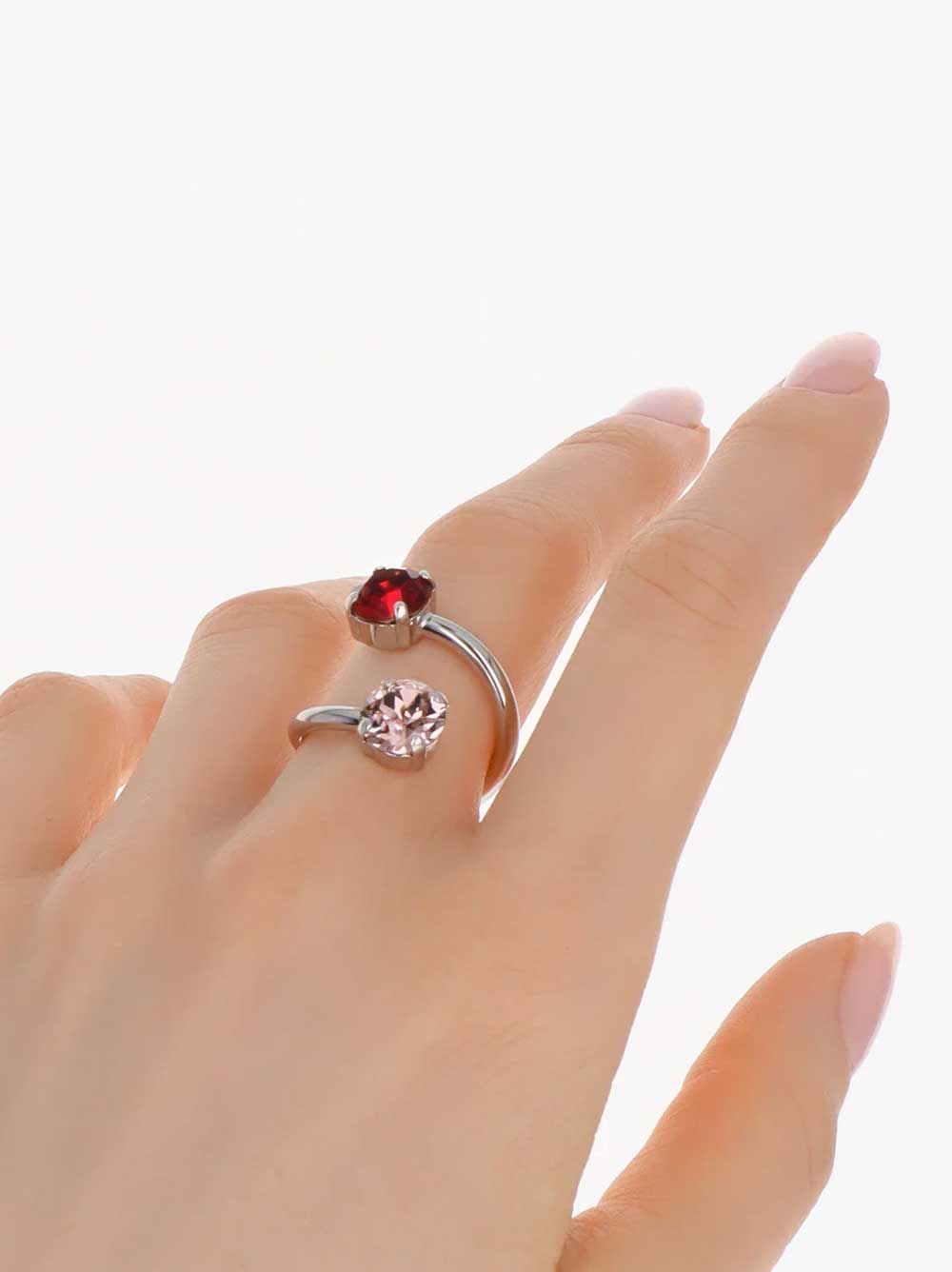 Anello Chris Rosa E Rosso