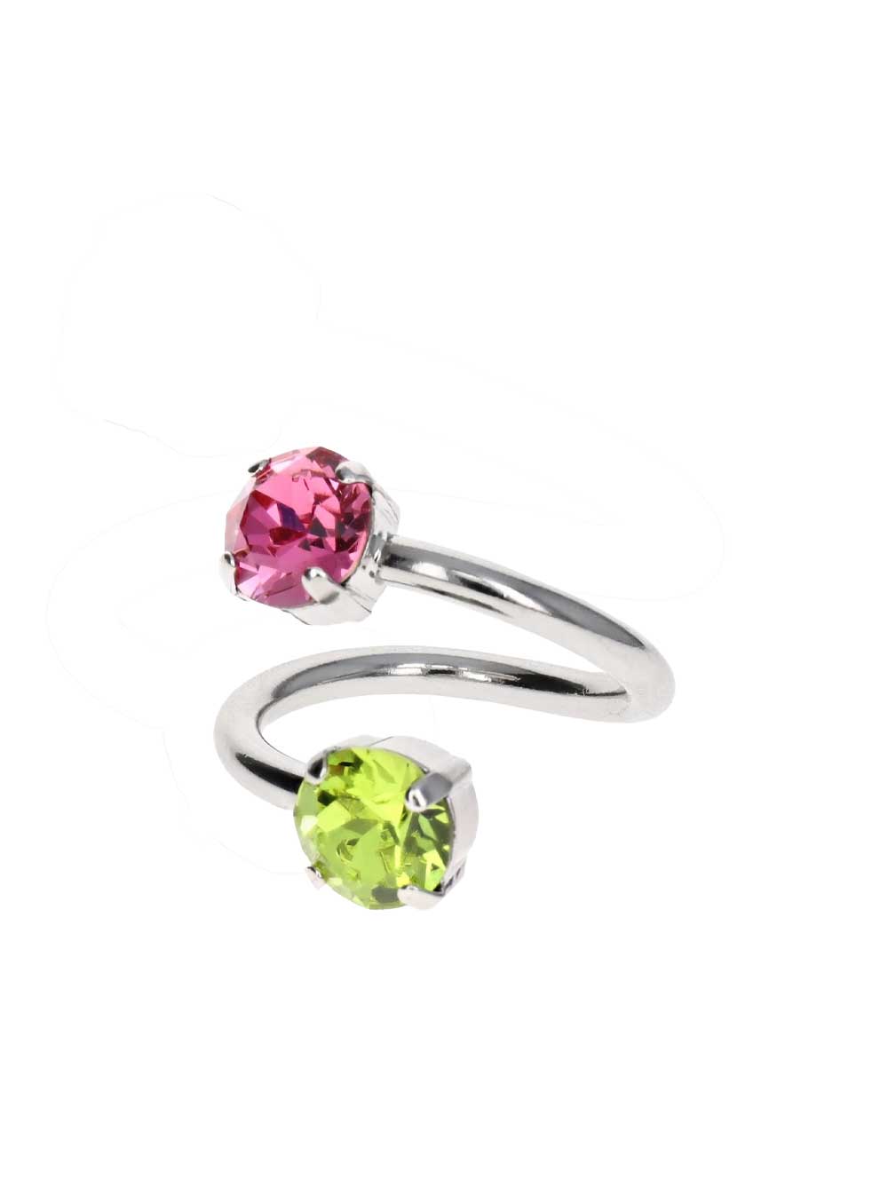 Anello Chris Verde E Rosa