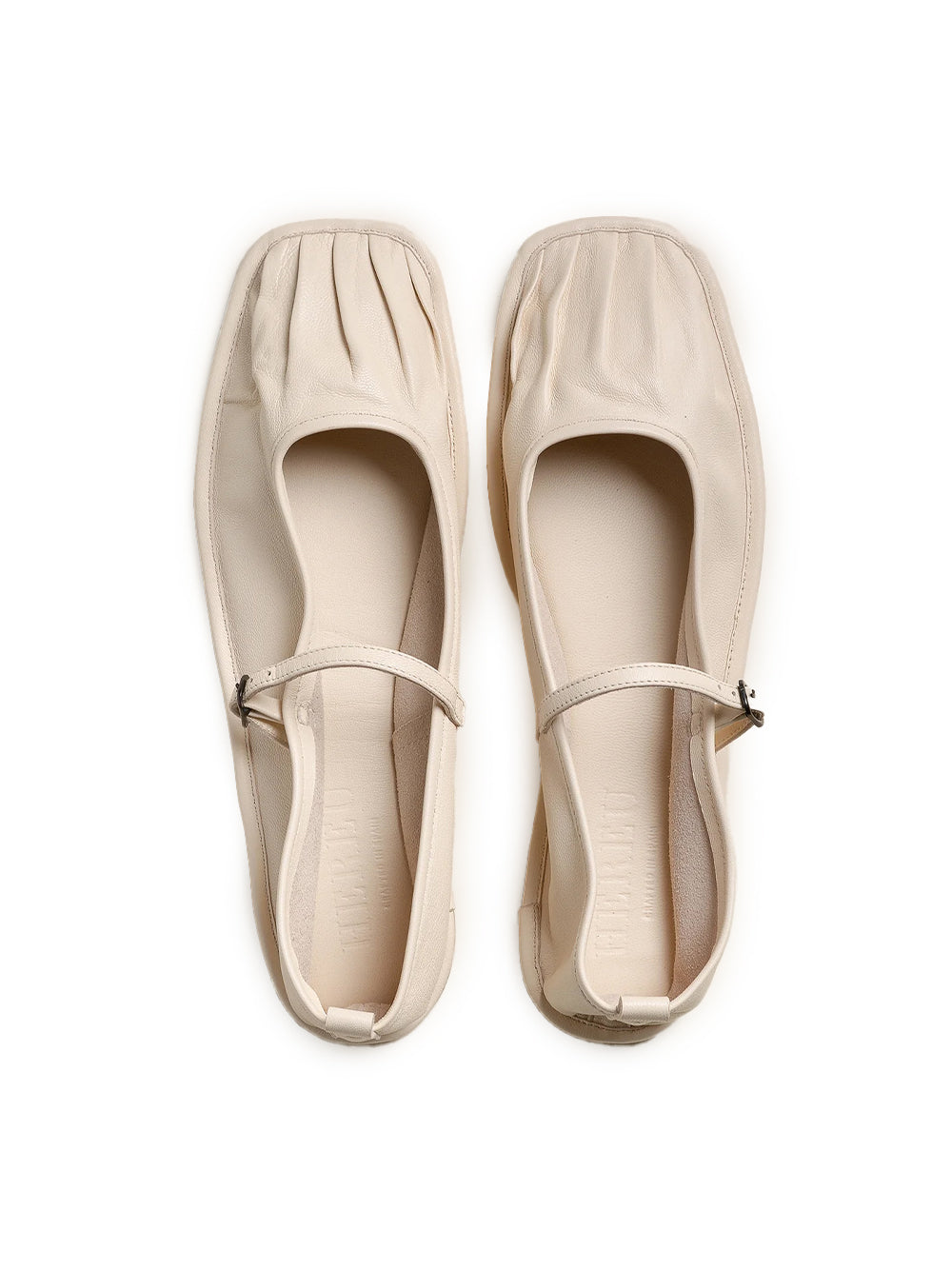 Dansa pleated-toe mary jane flats