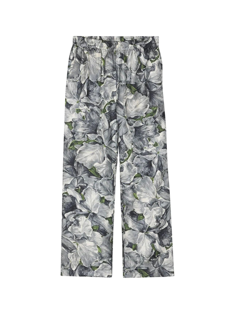 Silk floral printed trouser