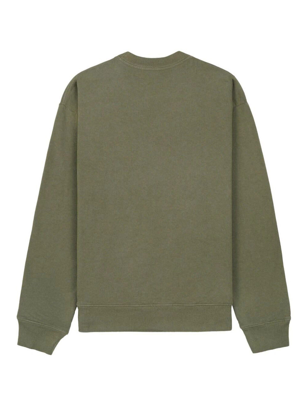 Crewneck Sweatshirt with Green Serif Logo