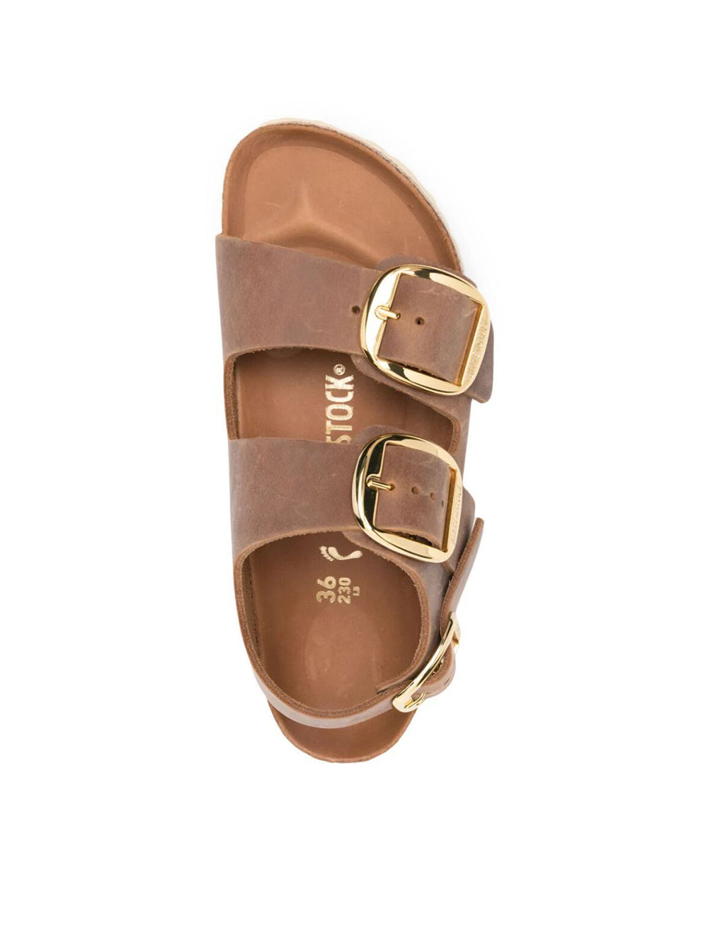 Sandalo Milano Big Buckle Cognac W