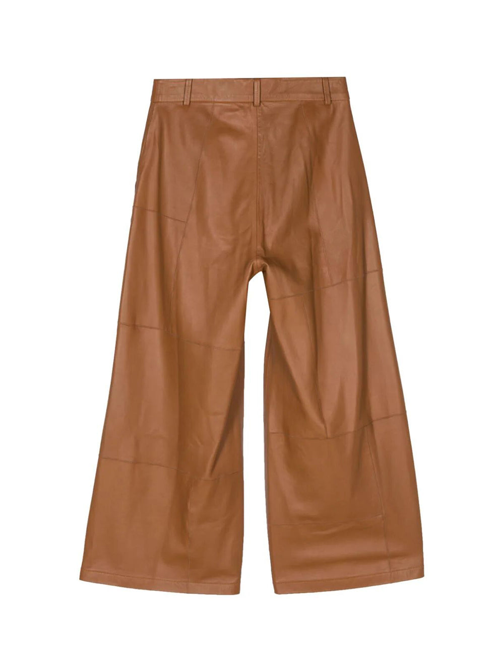 Patch leather trousers