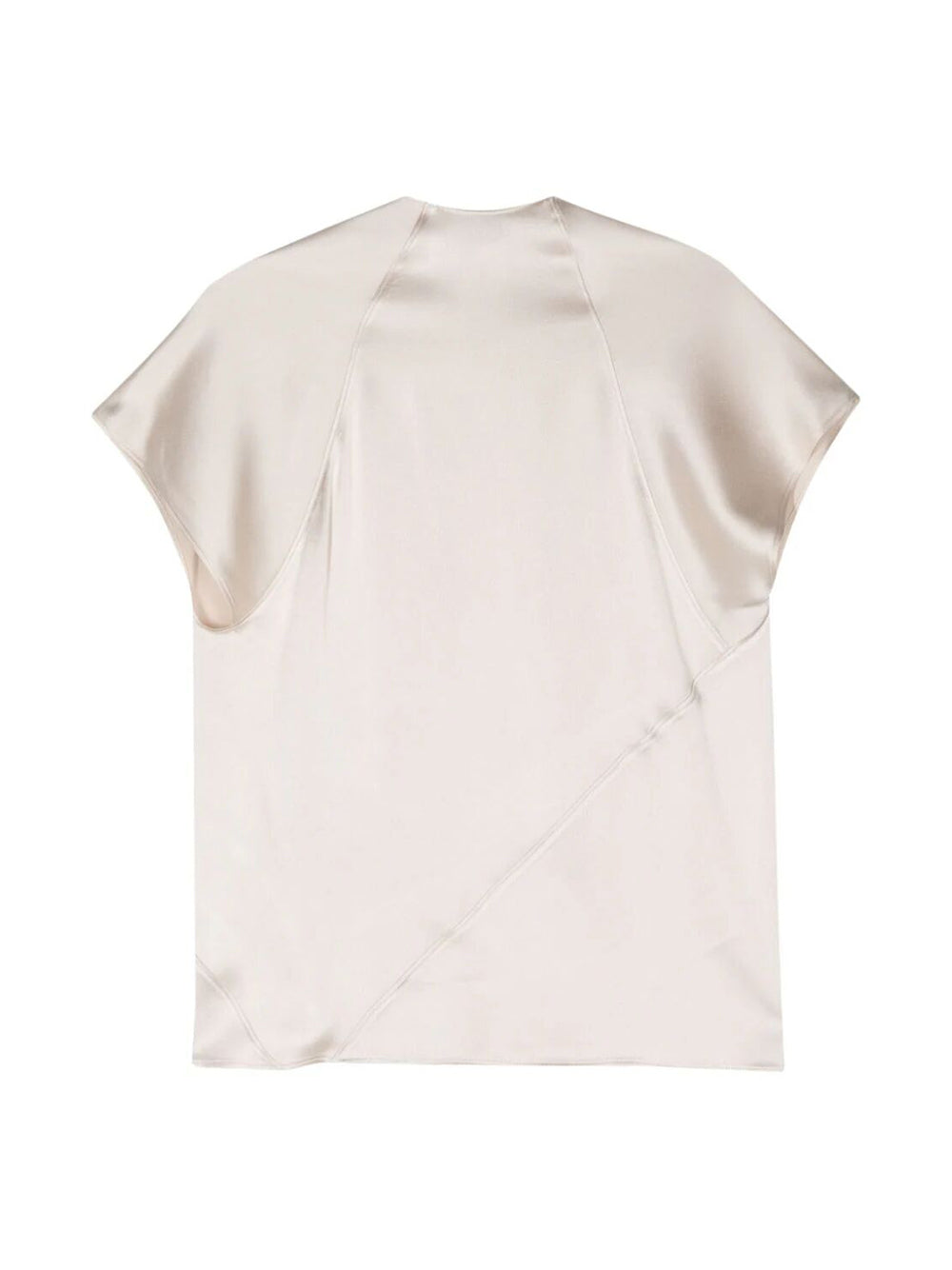 Blusa Riso Panna Con Dettaglio Cucito