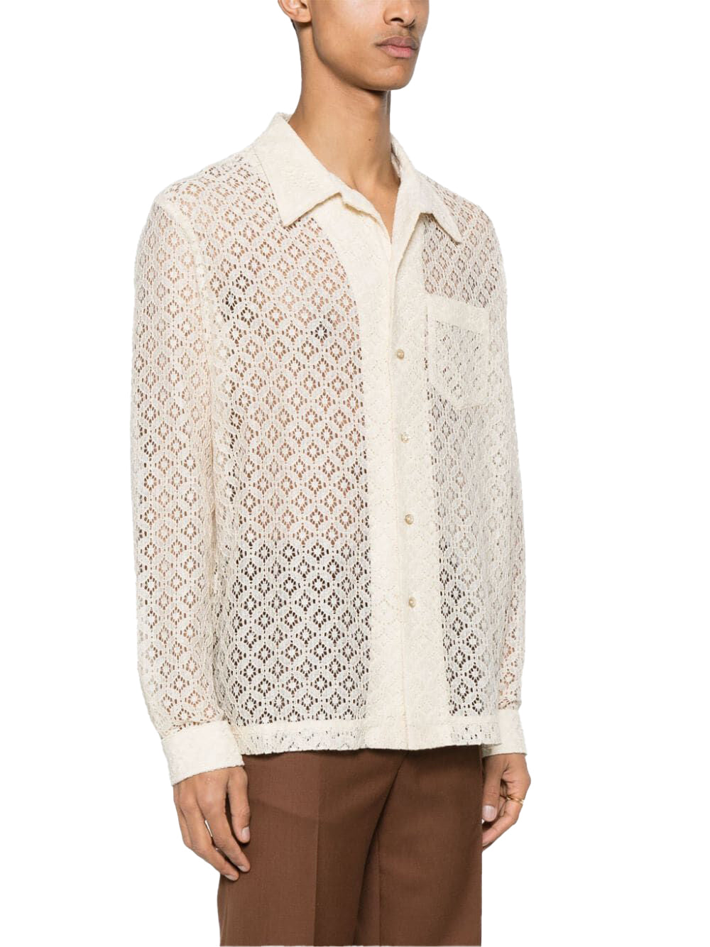 Jagou Chantilly-lace shirt