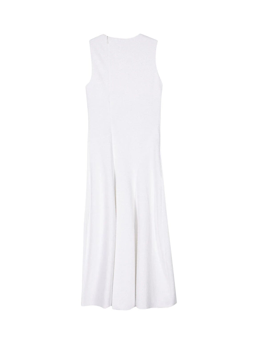 Bouclé midi dress with square neckline