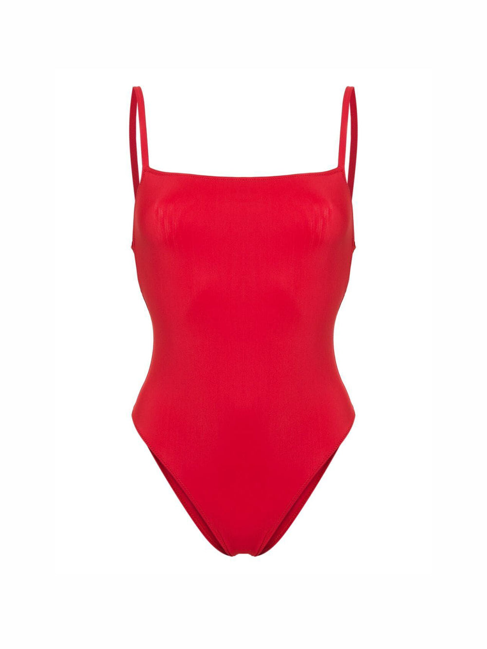Red Tre one-piece geometrical strap swimsuit