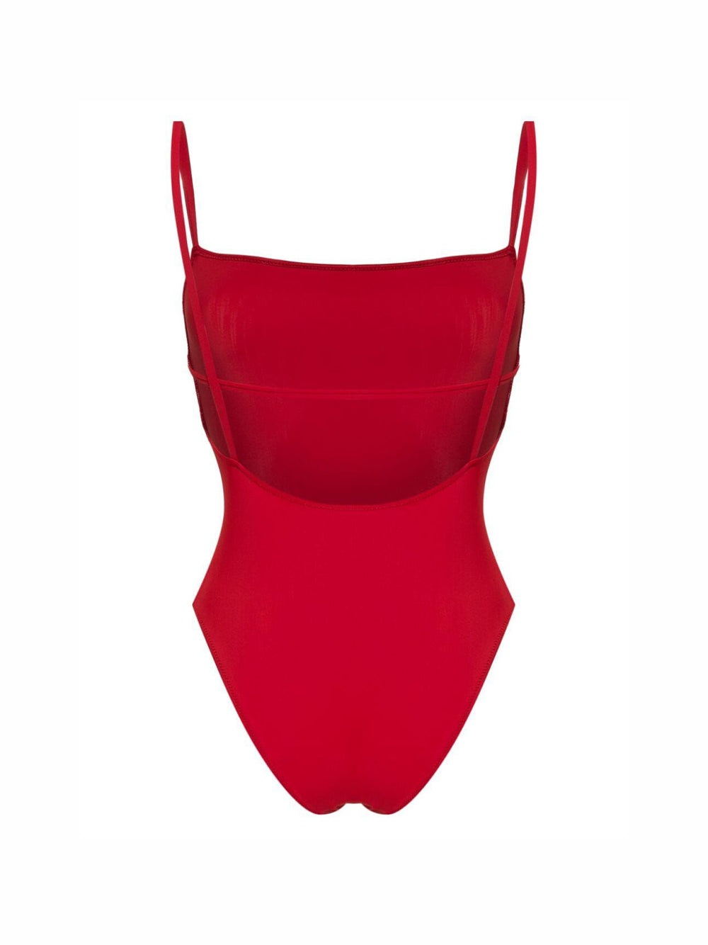 Red Tre one-piece geometrical strap swimsuit