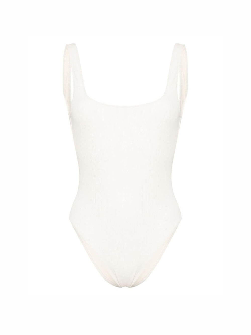 Due one-piece ribbed square neck swimsuit