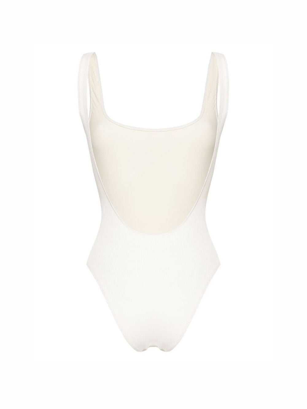 Due one-piece ribbed square neck swimsuit