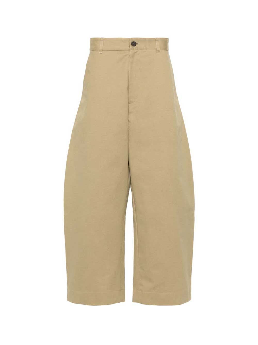 Pantalone Wide Crop Tan