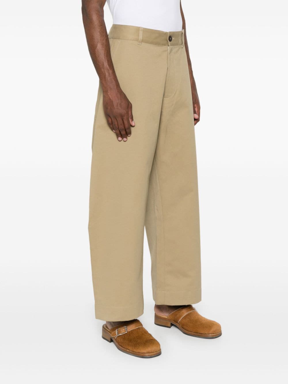 Pantalone Wide Crop Tan