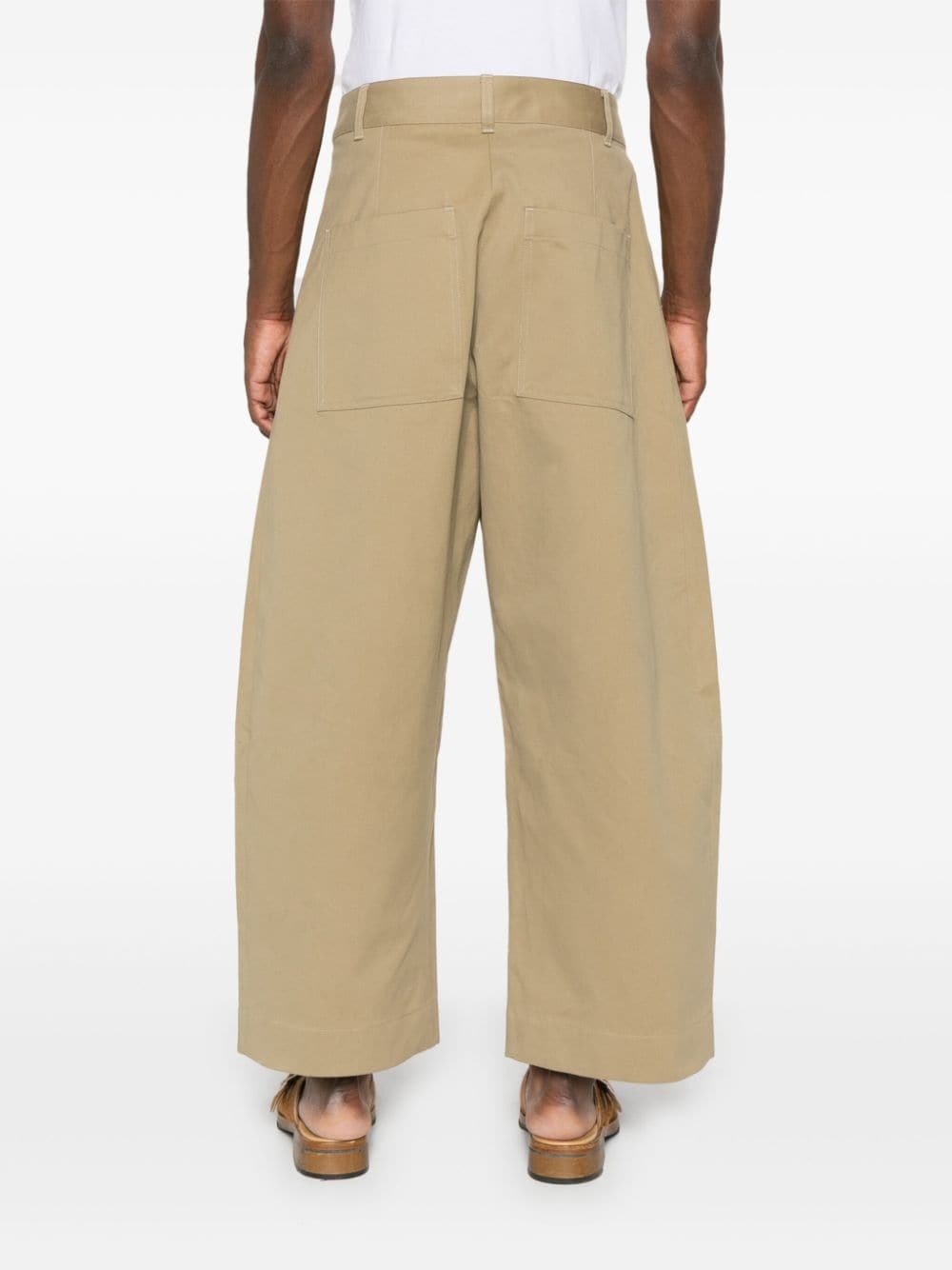 Pantalone Wide Crop Tan