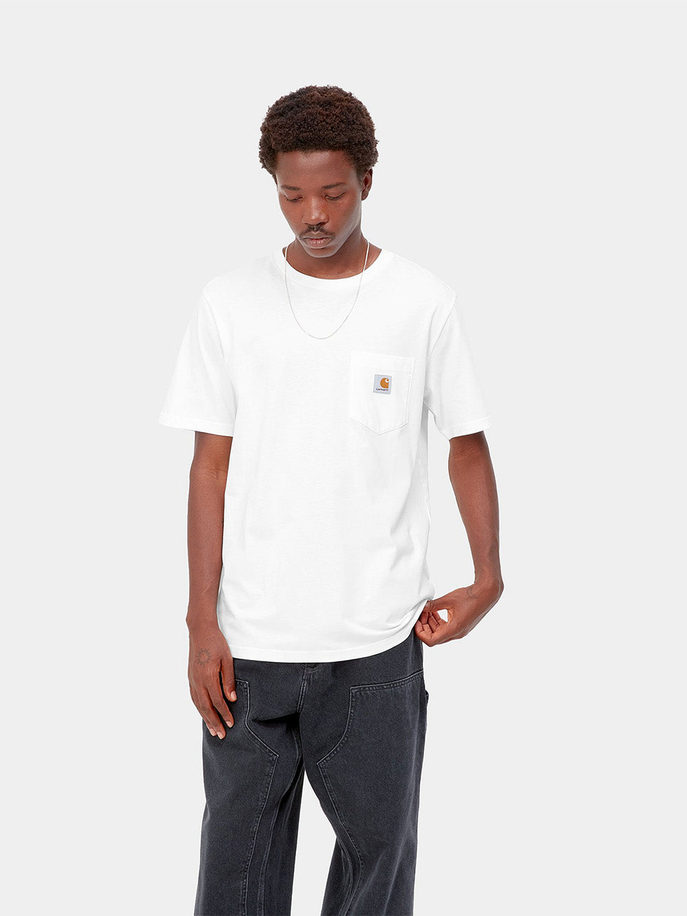 Pocket T-shirt in white