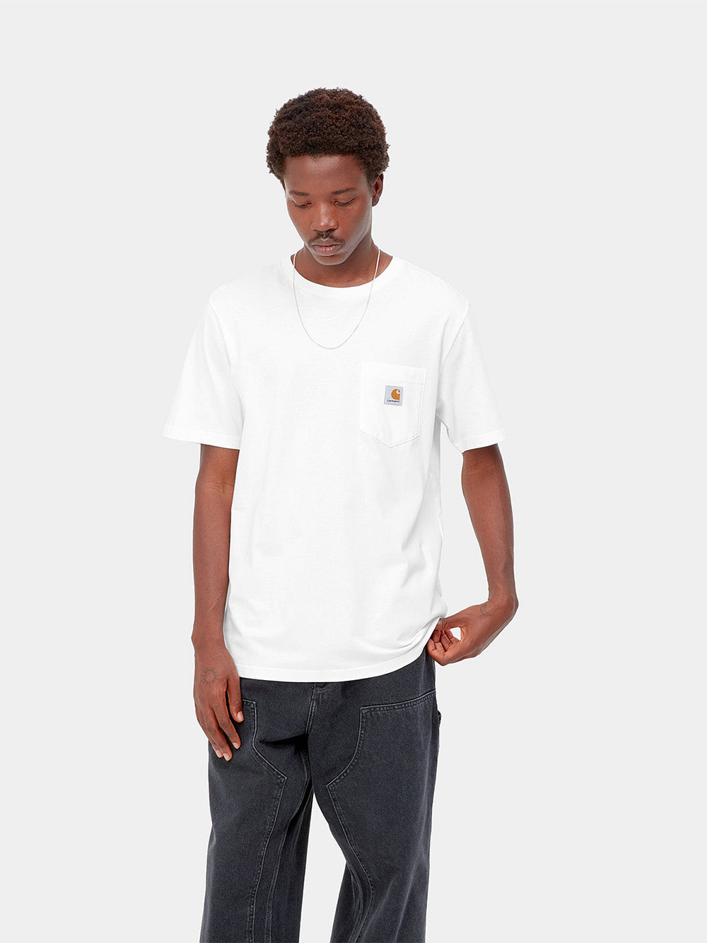 T-shirt Pocket In Bianco