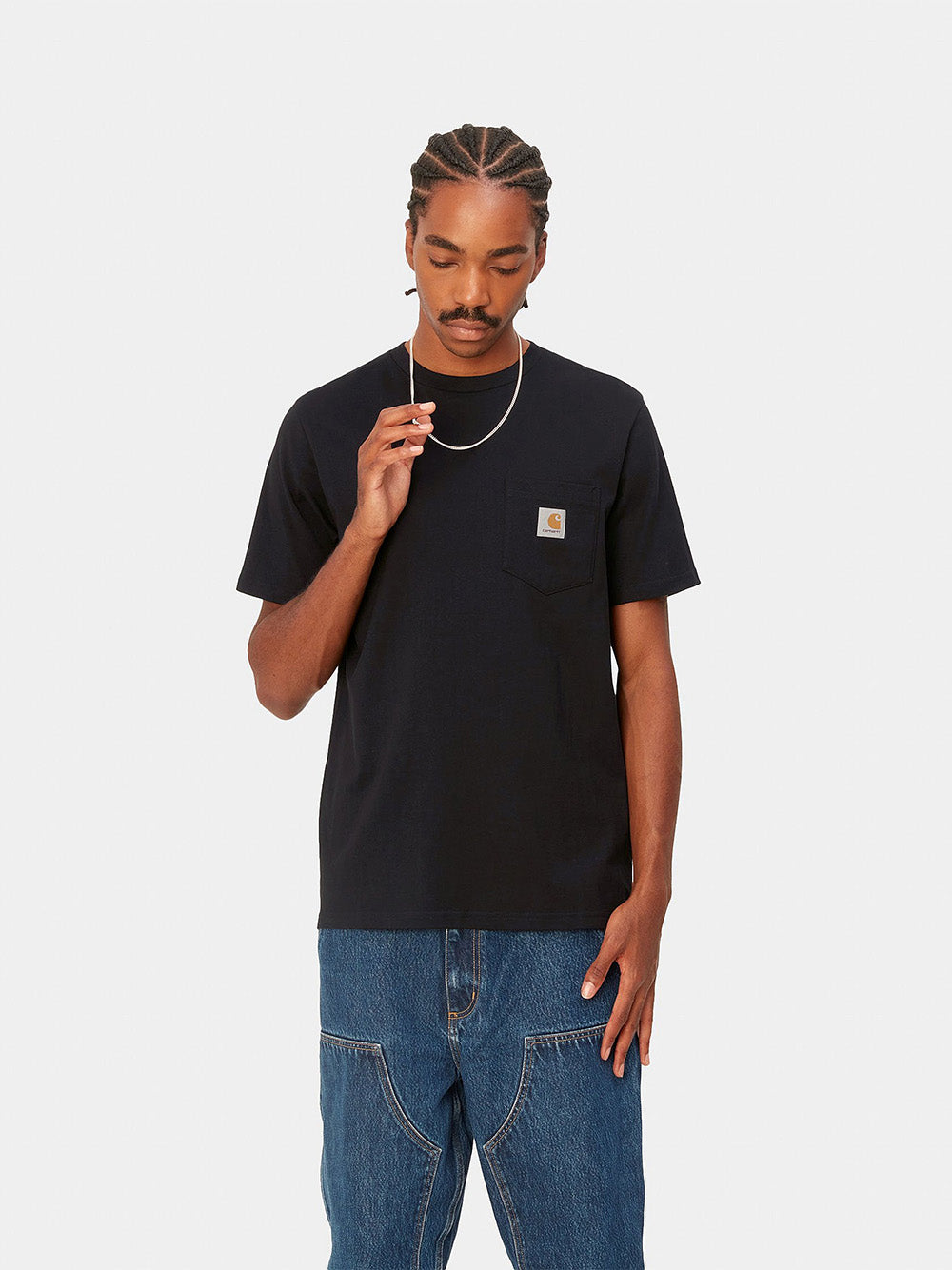 T-shirt Pocket In Nero