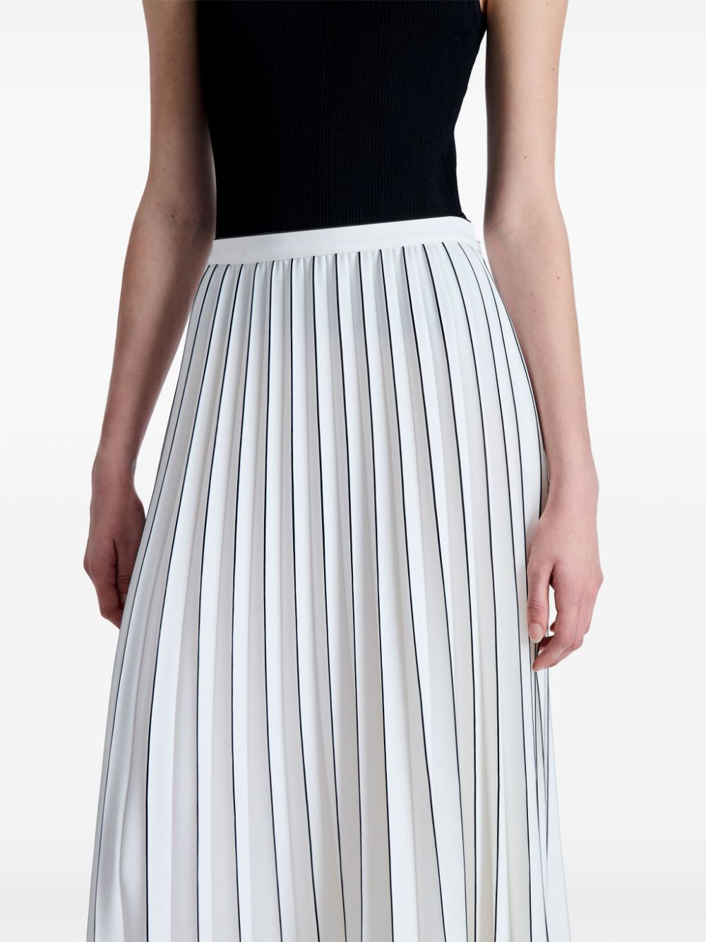 Miles pleated midi skirt