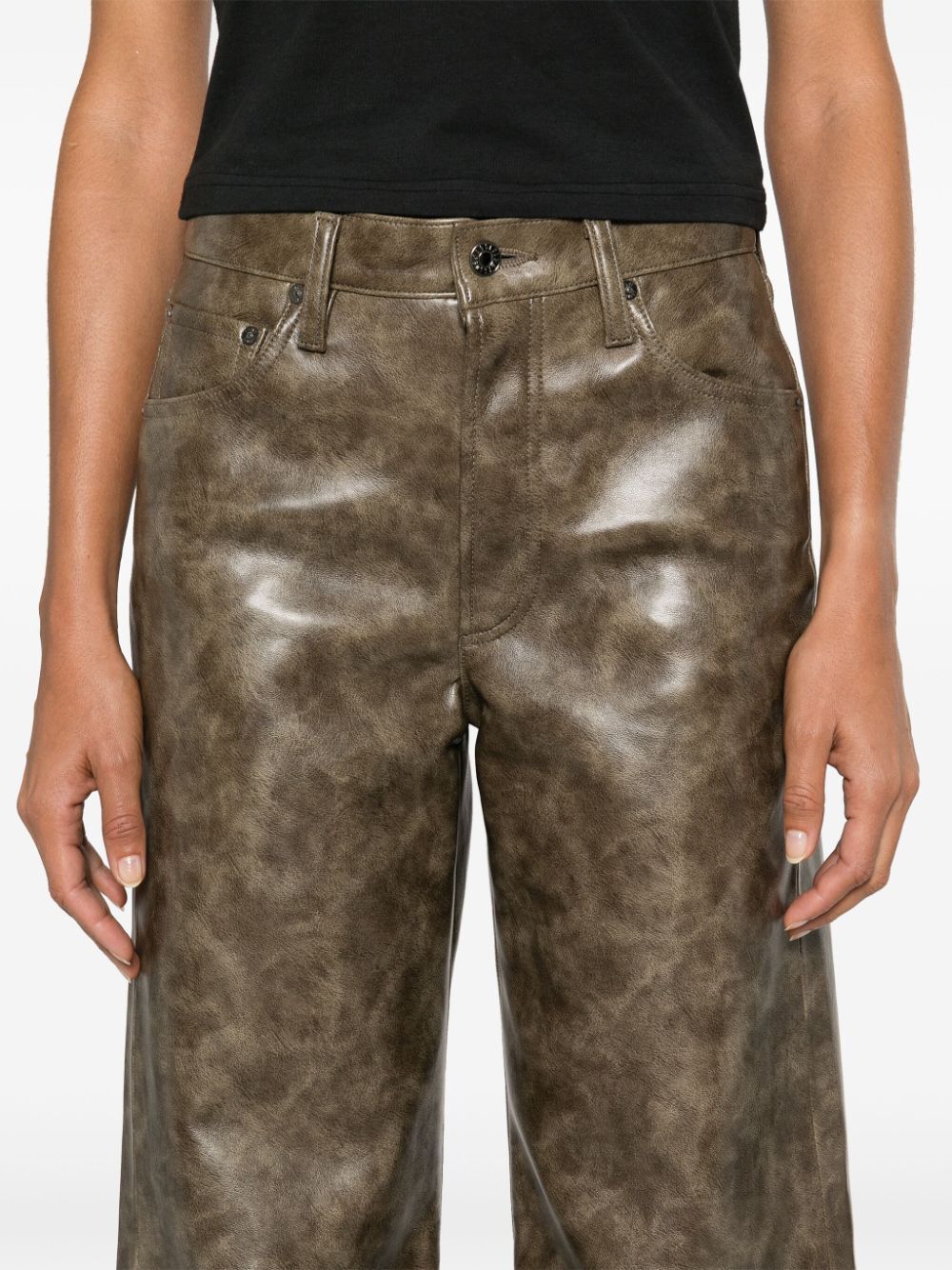 Low Curve Recycled Leather Pants