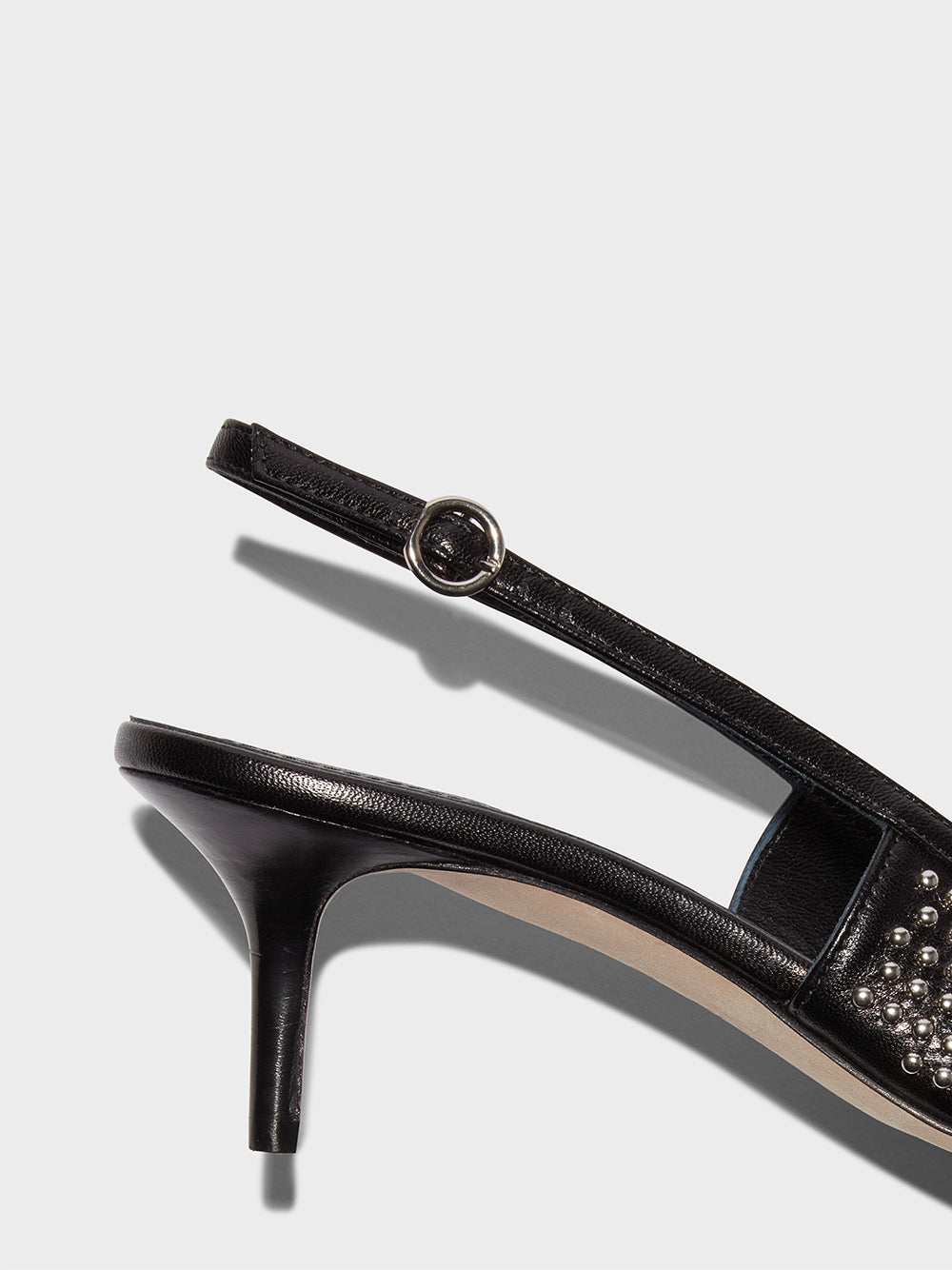 Décolleté Slingback In Pelle Costellata