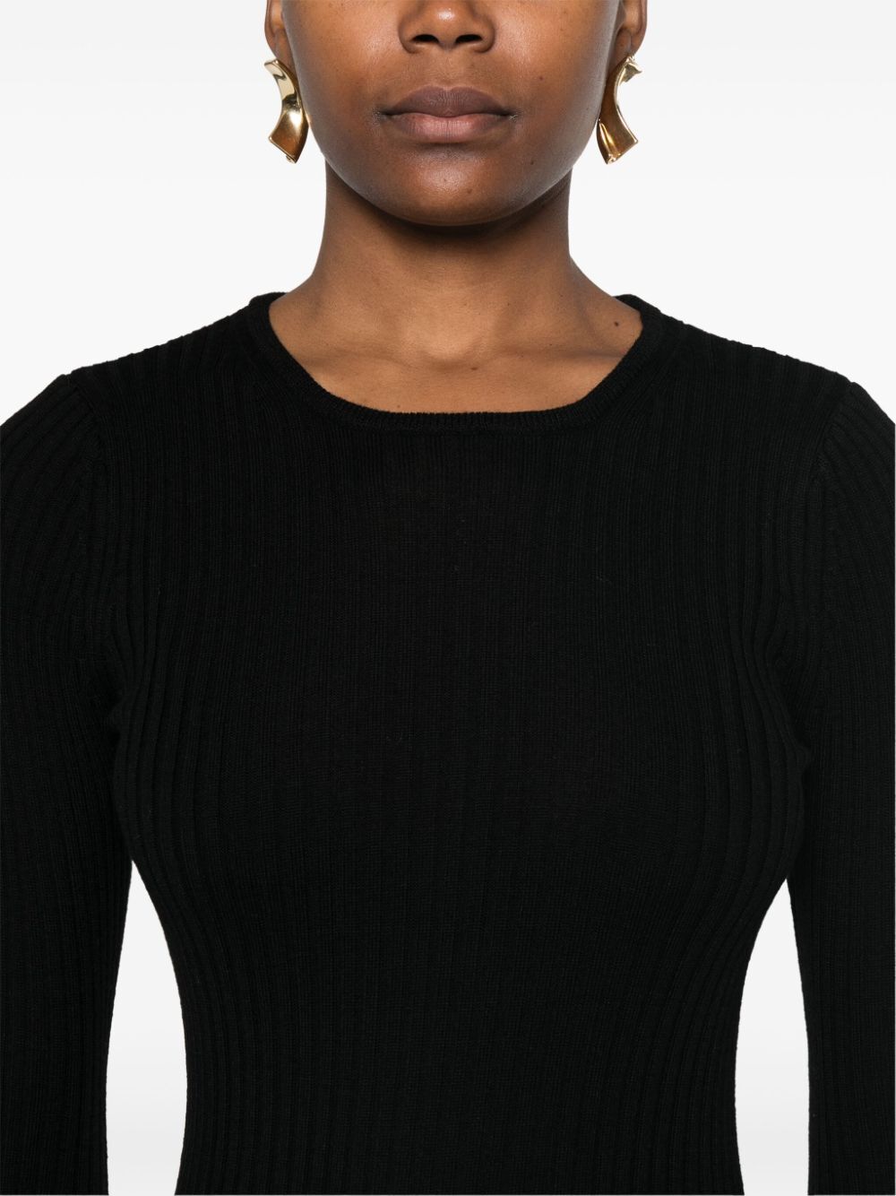 Black Camb Blouse Wool Shirt