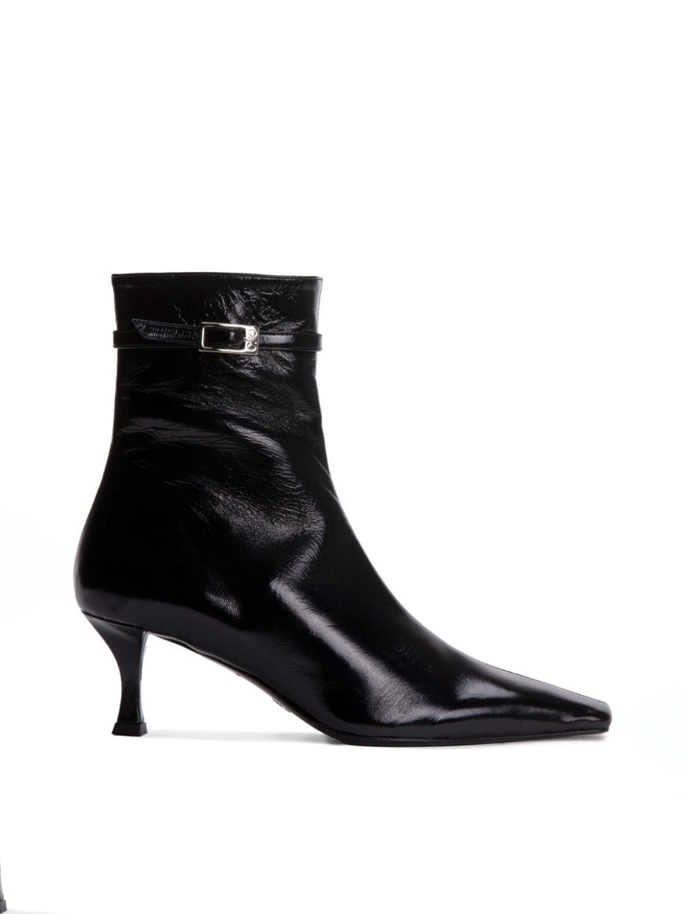 Trap Ankle Boots in slick nappa