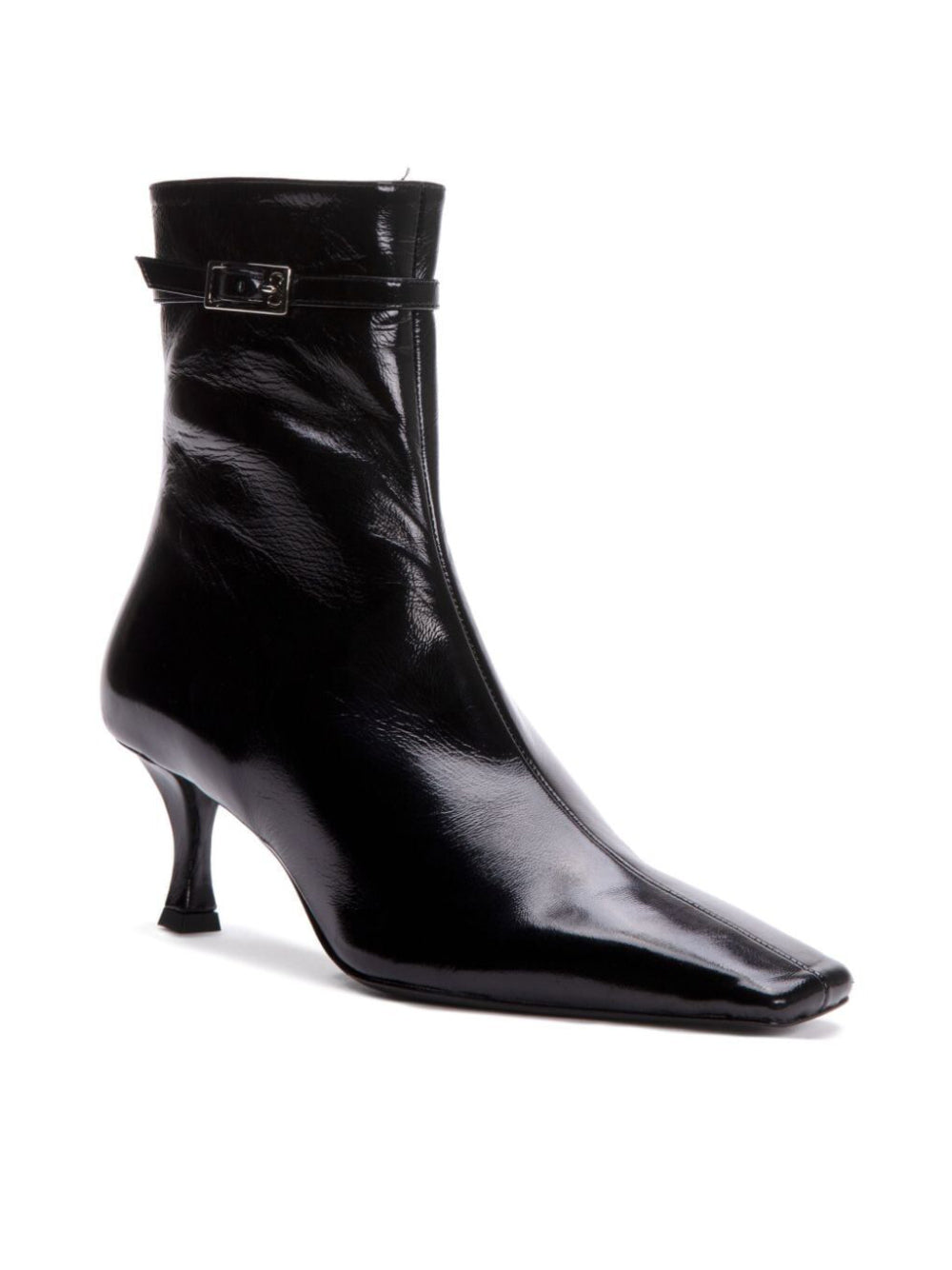 Trap Ankle Boots in slick nappa