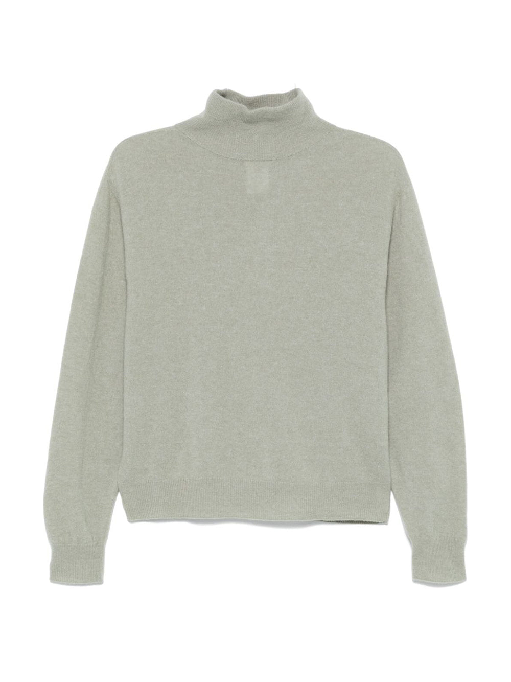 Sage Cashmere Mock neck Sweater