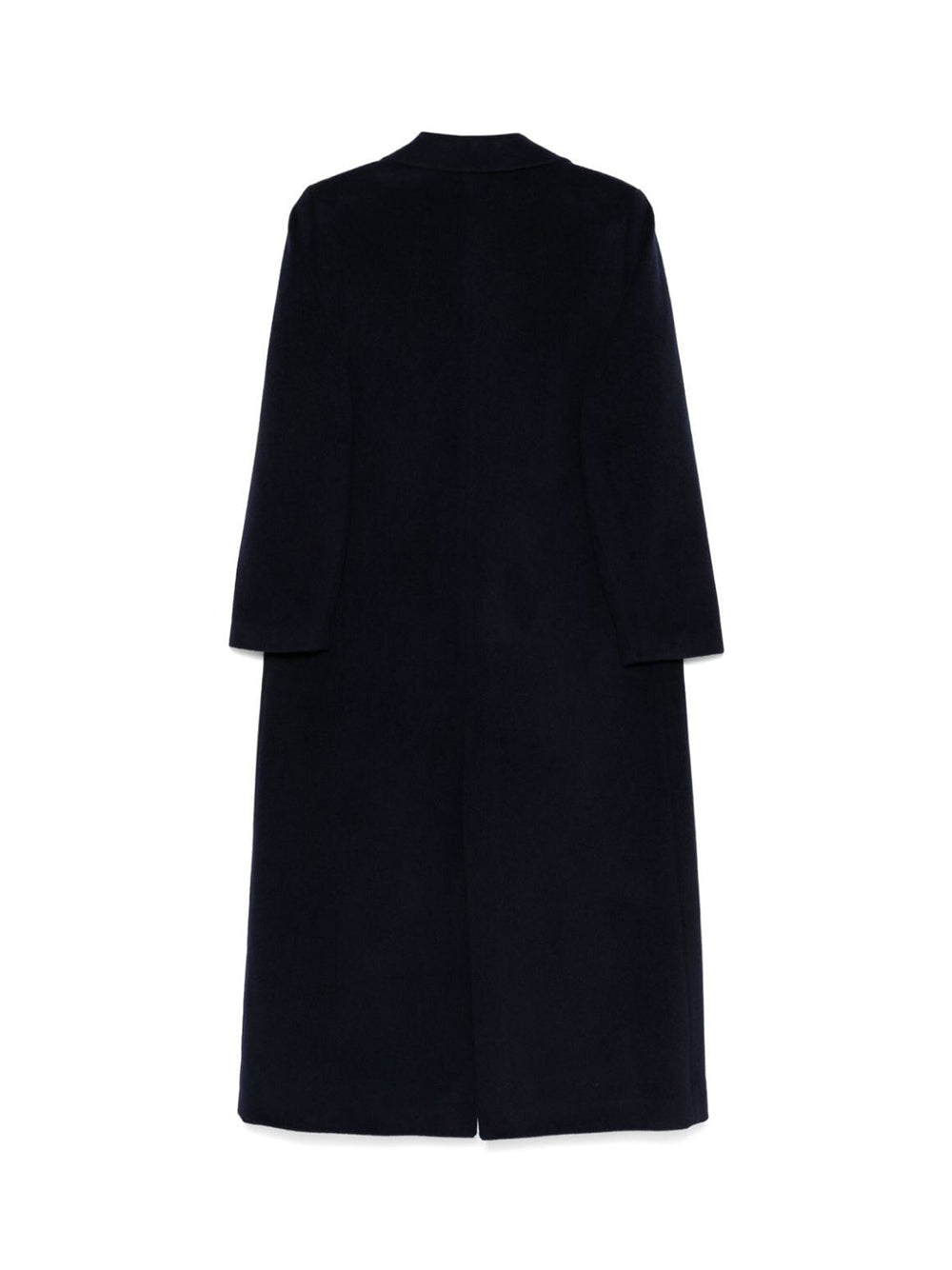 Cappotto Monopetto In Alpaca Blu Notte