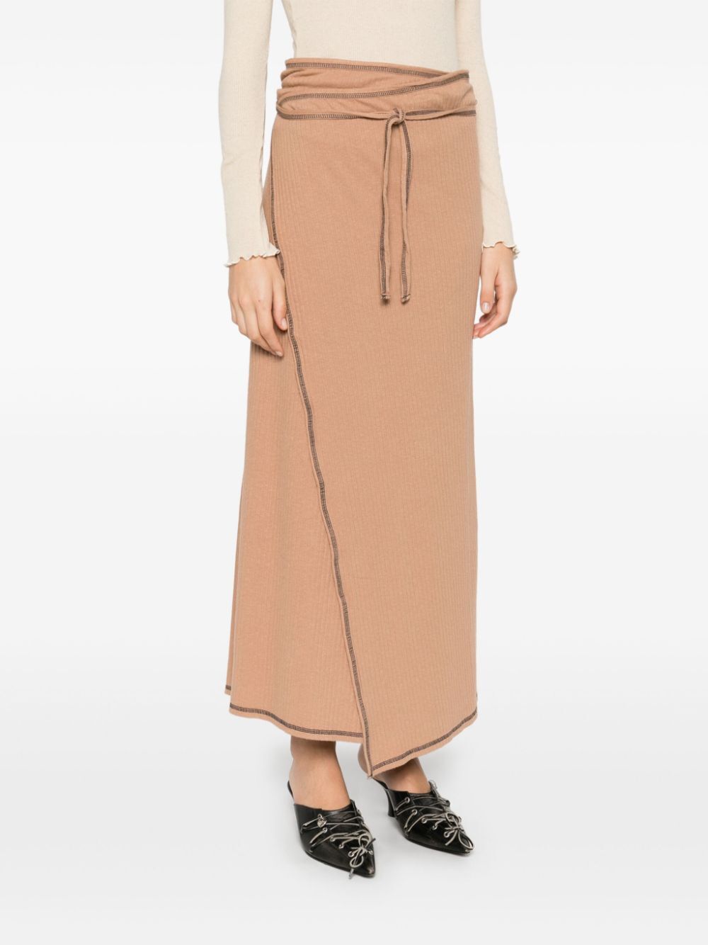 Ribbed Midi Skirt