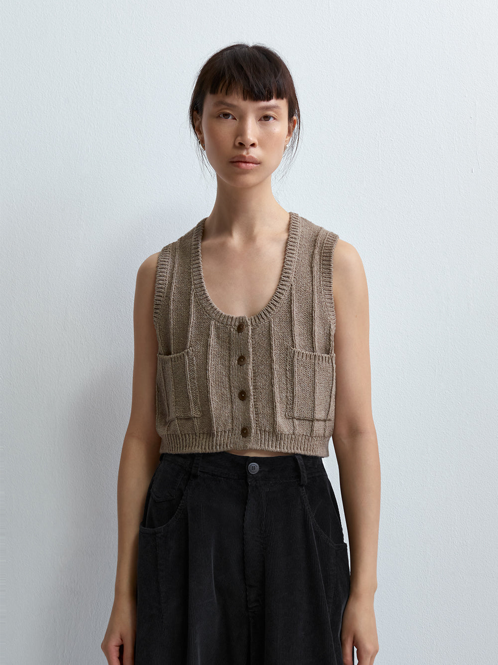 Heather cotton waistcoat