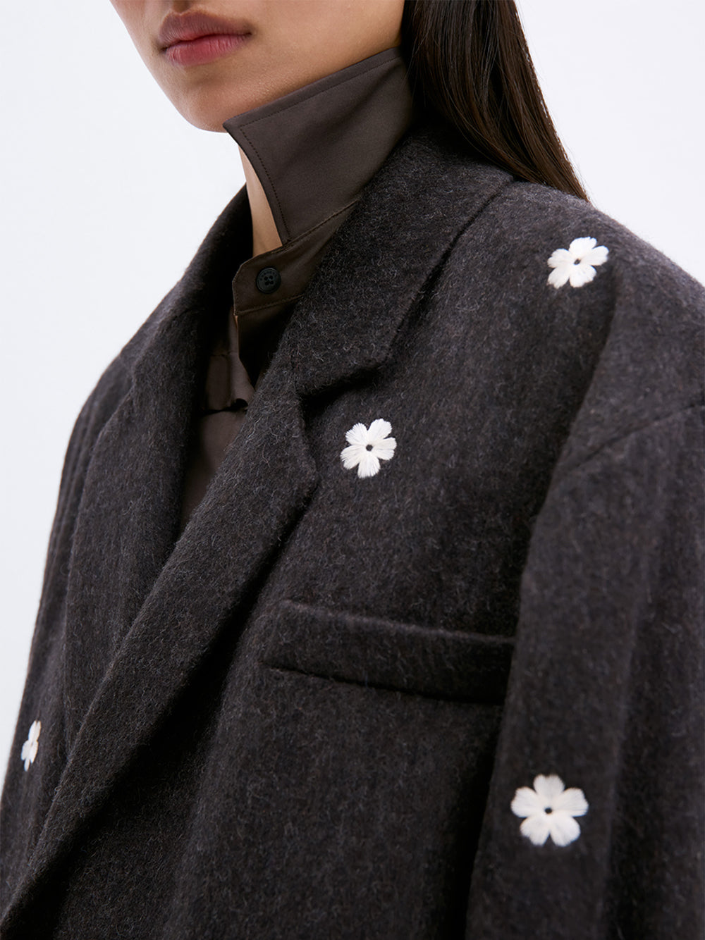 Wool flower jacket