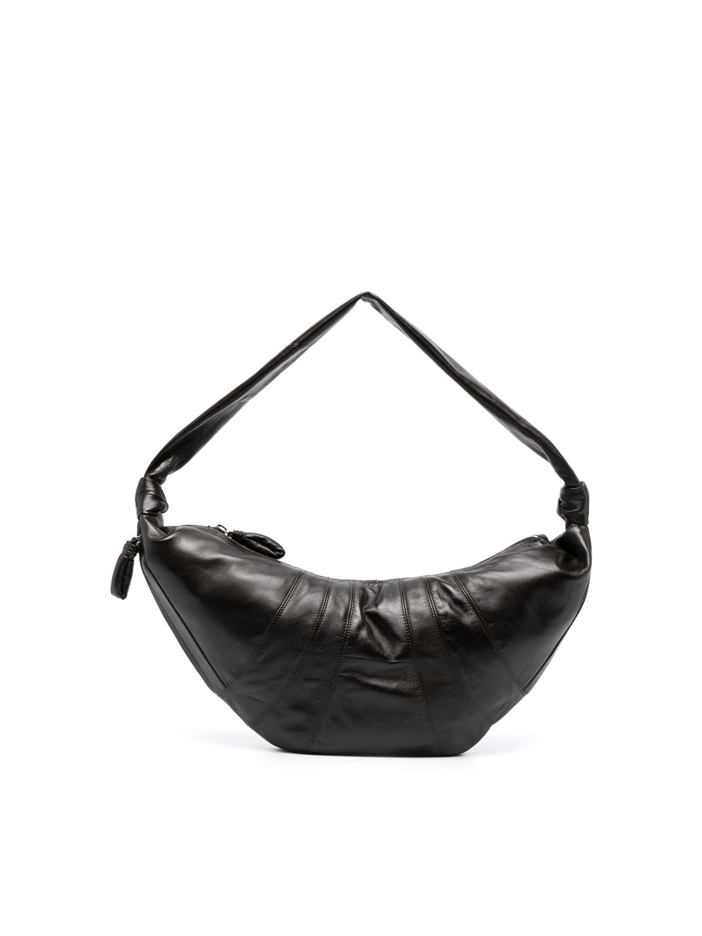 Dark Chocolate Large Leather Croissant Bag