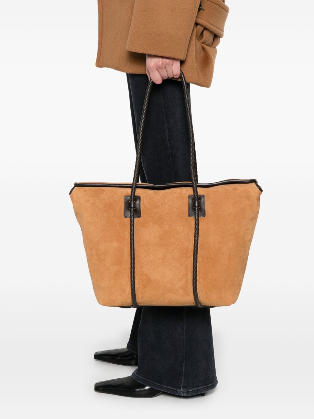 Forna Tote Shoulder Bag in Suede