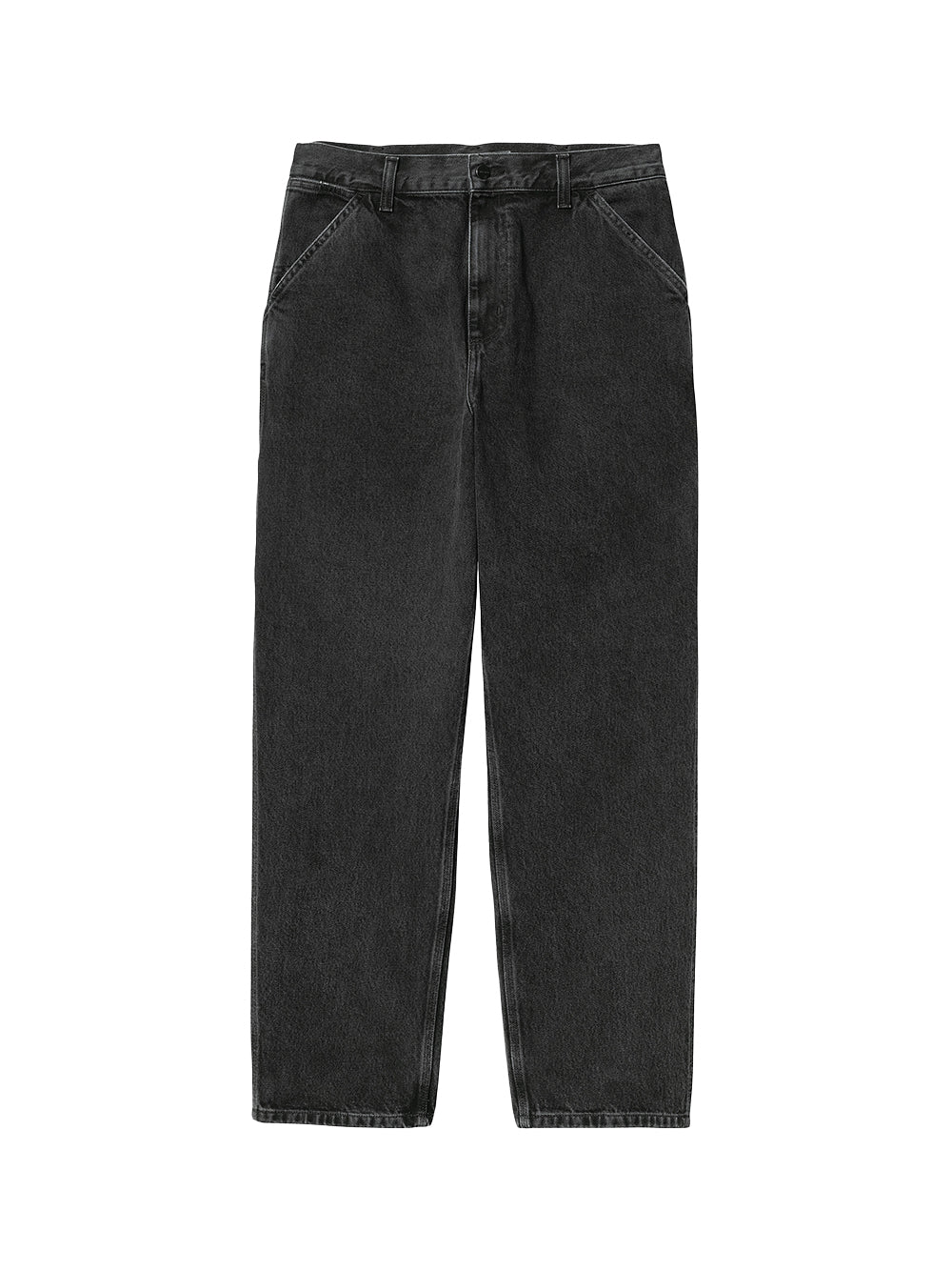 Black Stone Washed Single Knee Pant