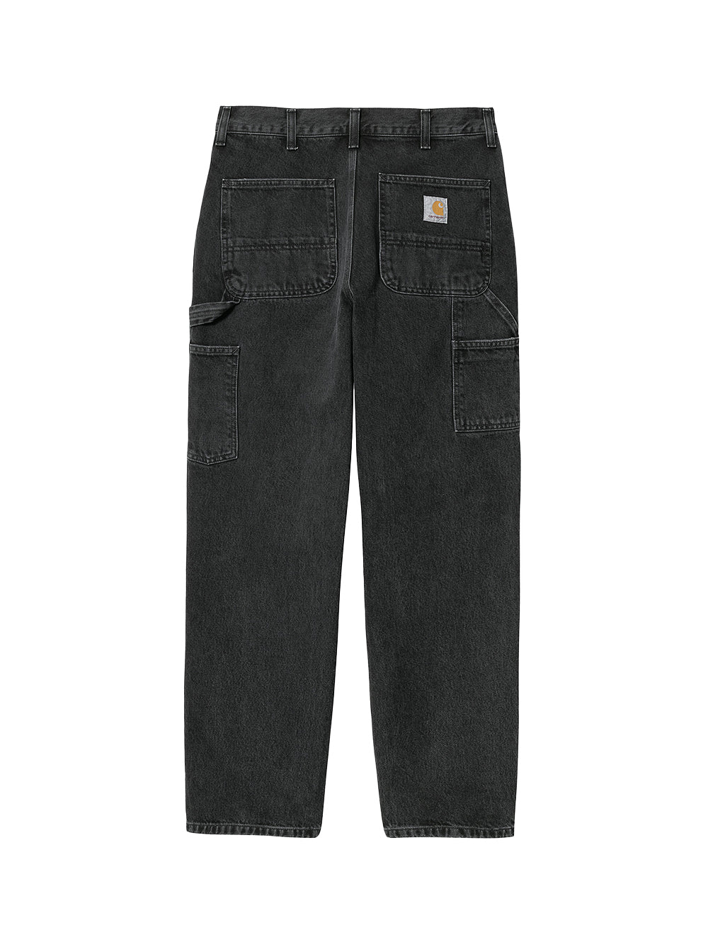 Black Stone Washed Single Knee Pant