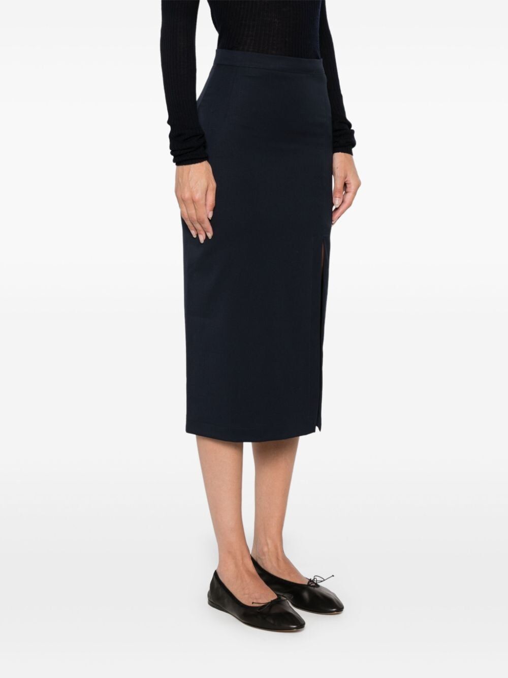 Navy Sent Novento Pencil Skirt