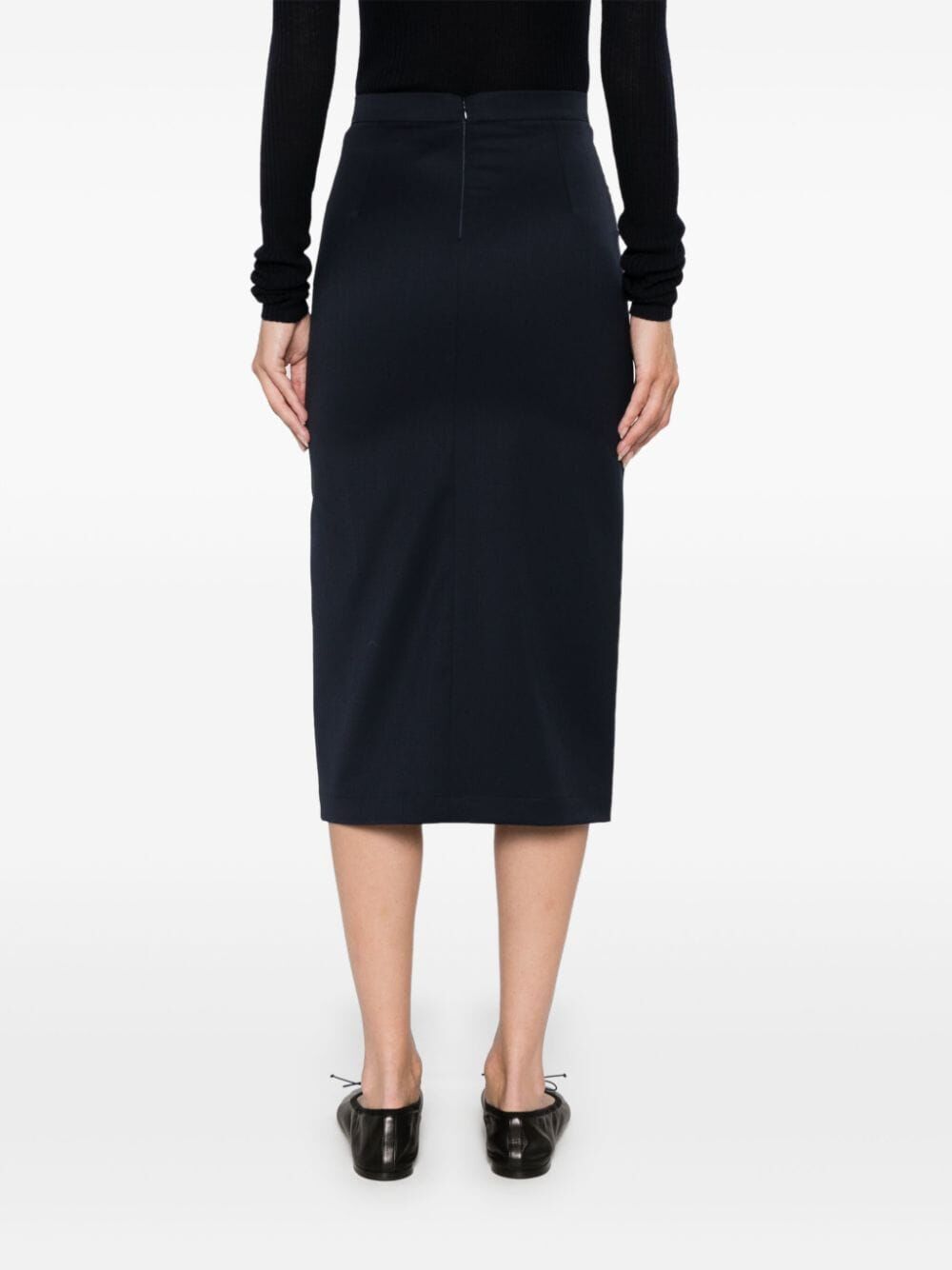 Navy Sent Novento Pencil Skirt