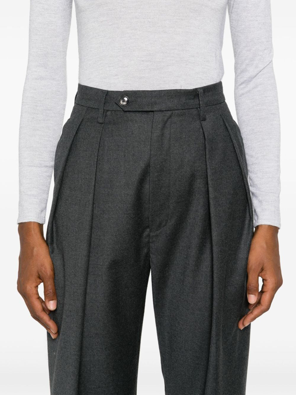 Grey Tom Flan Trousers