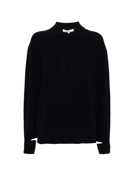 Maglione Washable Cashmere Easy Polo Navy