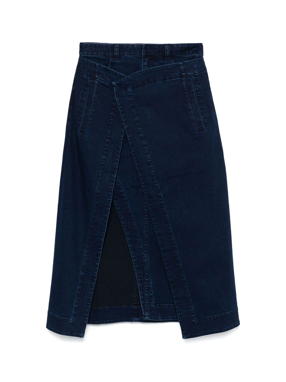 Indigo Denim Wrap Skirt