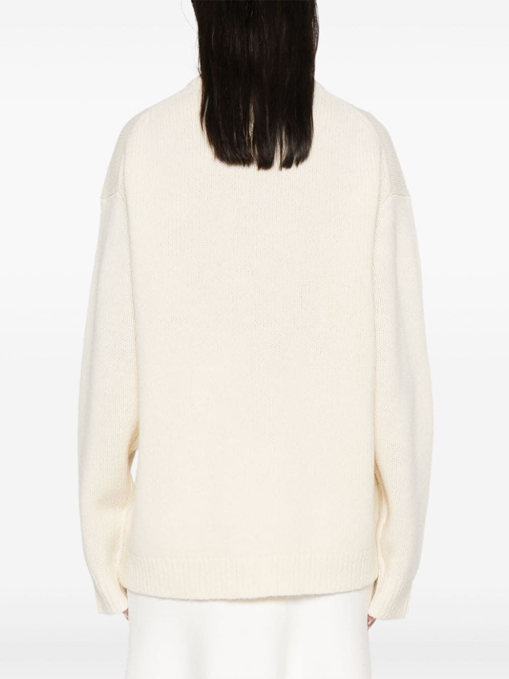 Soft Lambswool Sweater with Cut Out Detail