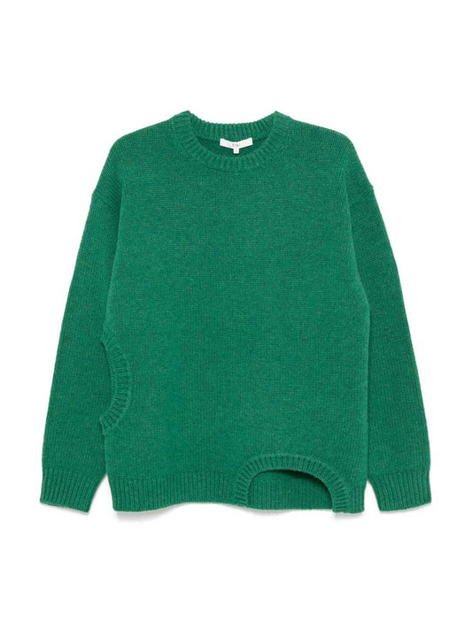 Maglione Con Dettagli Ritagliati Verde