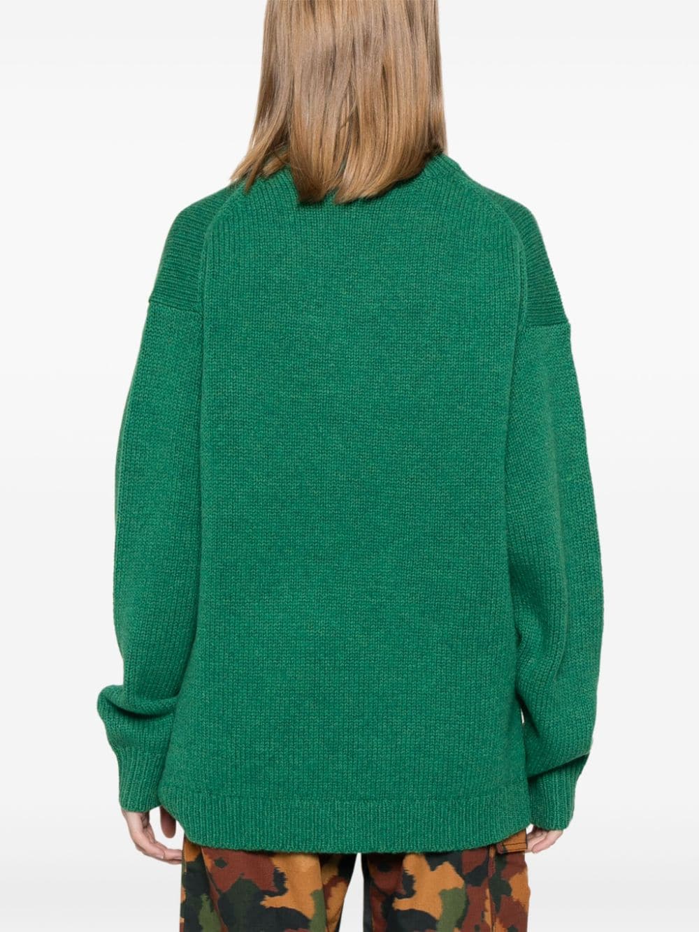 Maglione Con Dettagli Ritagliati Verde