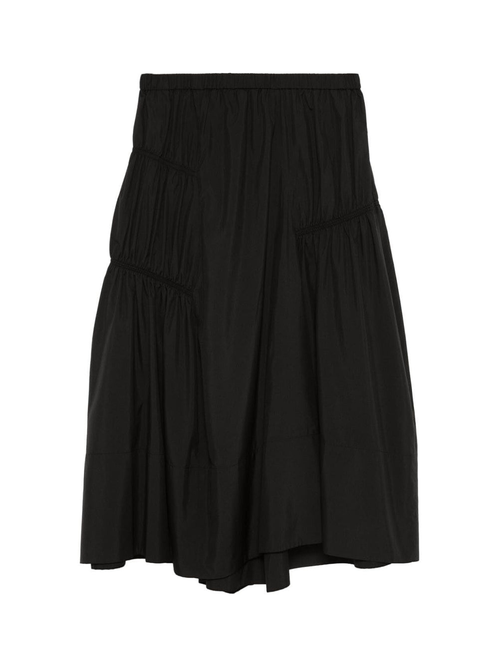 Shirred Nylon Paneled Skirt