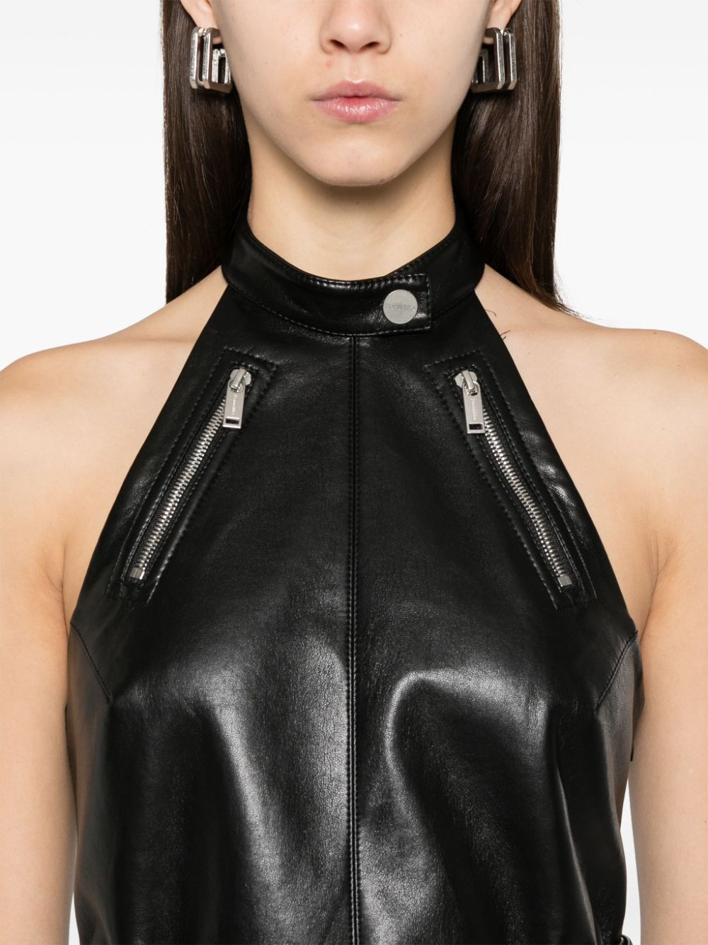 Sybel Top in Regenerated Leather