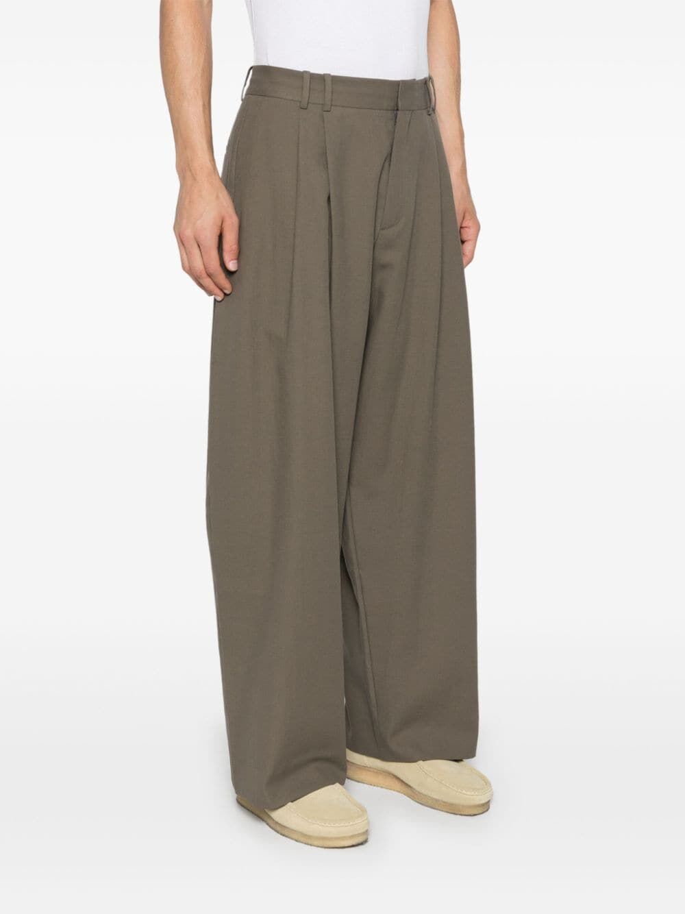 Pantalone Pleat Volume Fossil